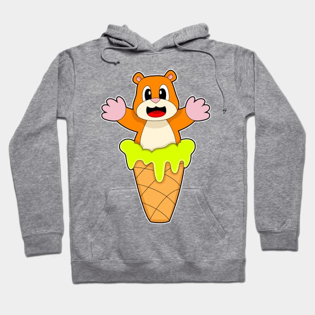 Hamster Waffle ice cream Hoodie by Markus Schnabel